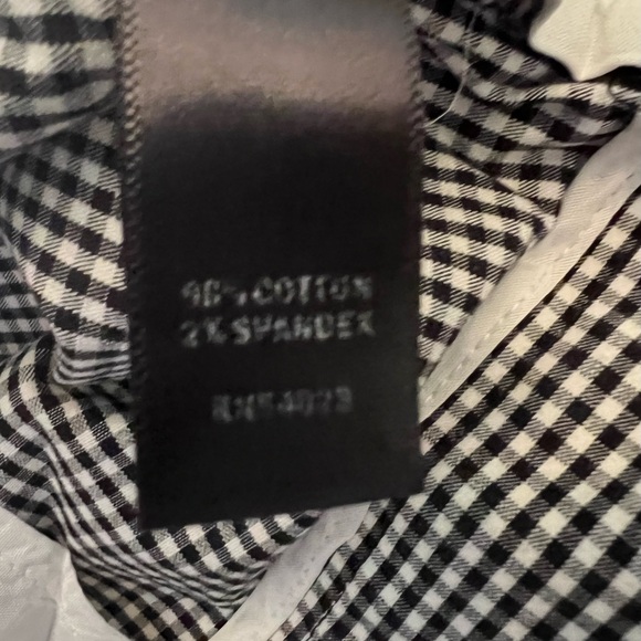 Women’s Banana Republic Black and White Gingham Check Cropped Pants Cotton - Picture 5 of 6